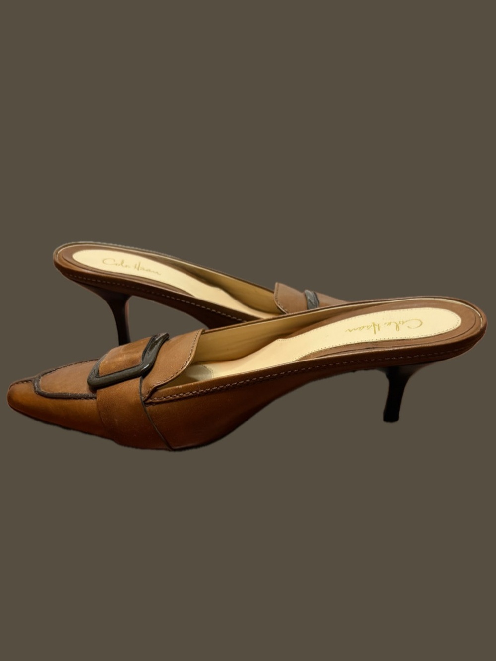 👞Vintage Leather Buckle Heels👞